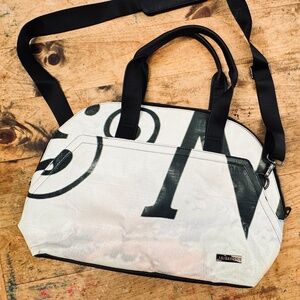 Black & White Canvas Weekender Bag